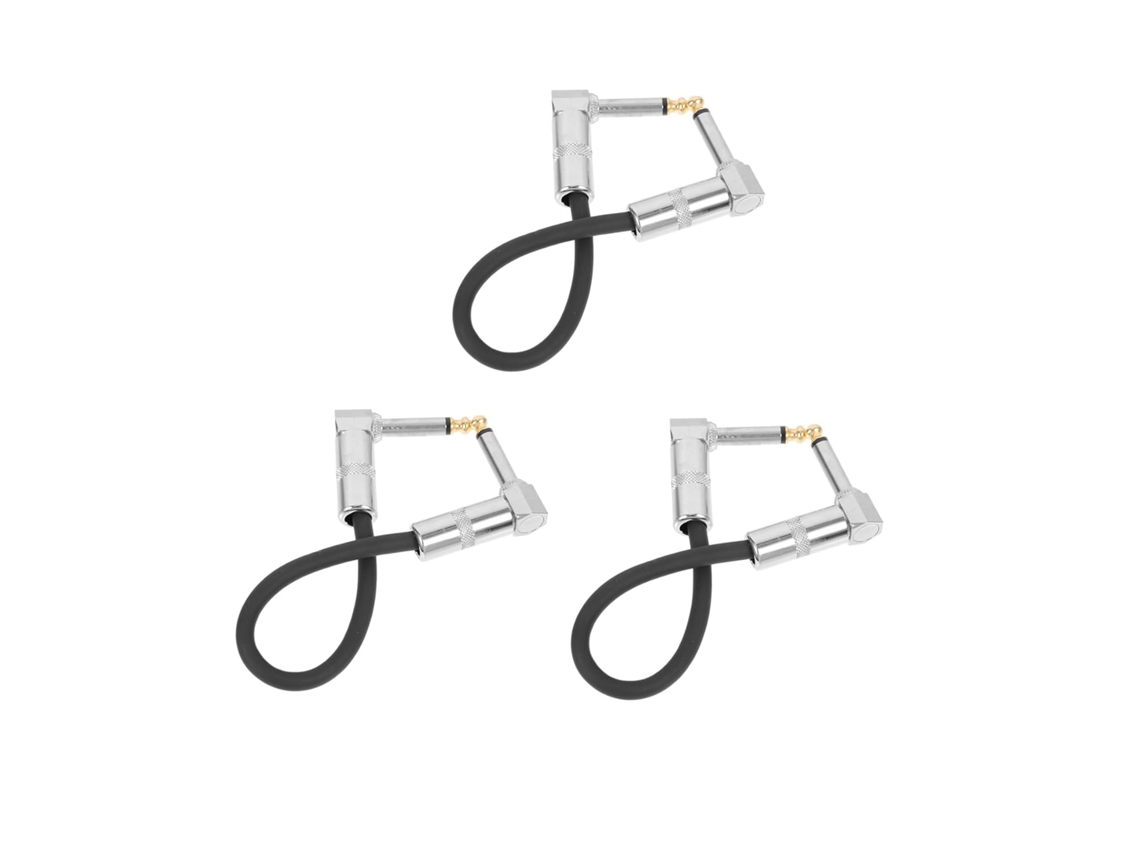 Cable De Conexión Mono De 3 Piezas Para Pedales De Guitarra, Compatible Con Bajos Y Teclados.