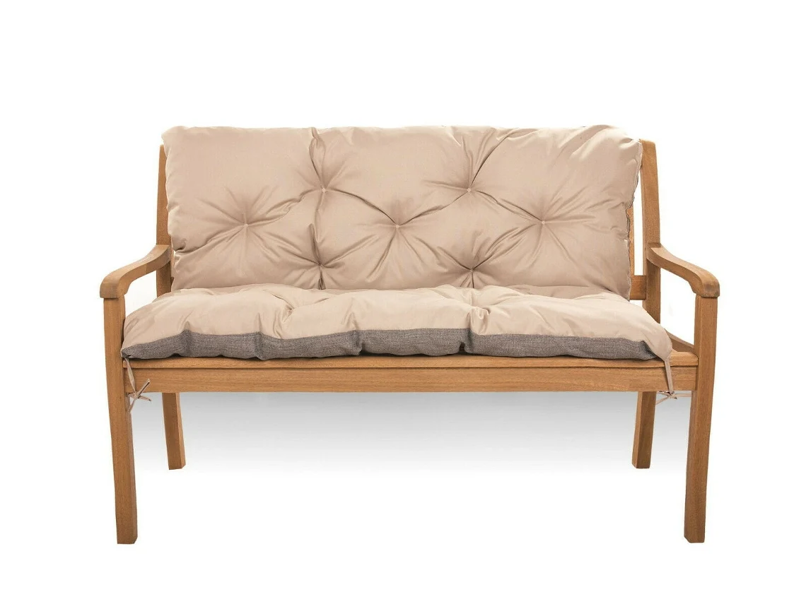 Cojín para banco de jardín 120 x 50 x 40 cm cojín para columpio beige SETGARDEN