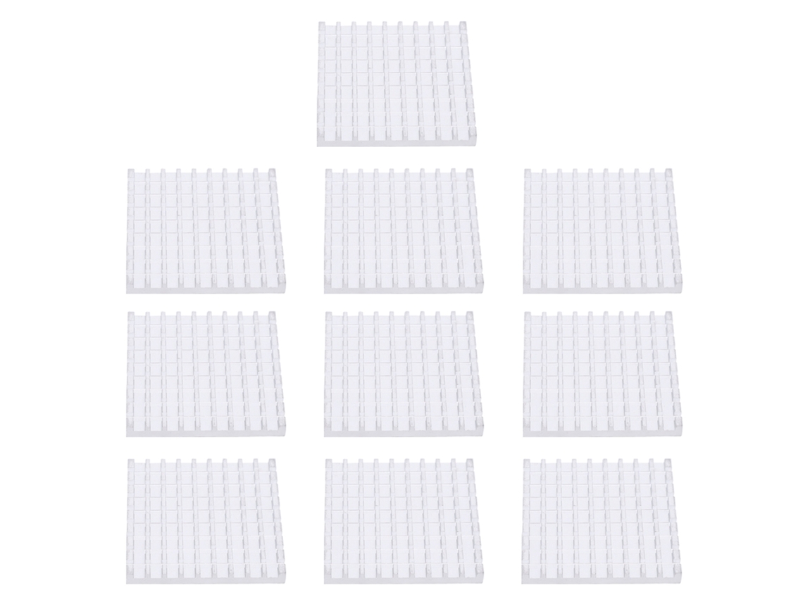 Veloriskku-10 Peças Dissipador De Calor De Alumínio P48x5x48 Para Chips E Cartões De Circuito Refrigeração