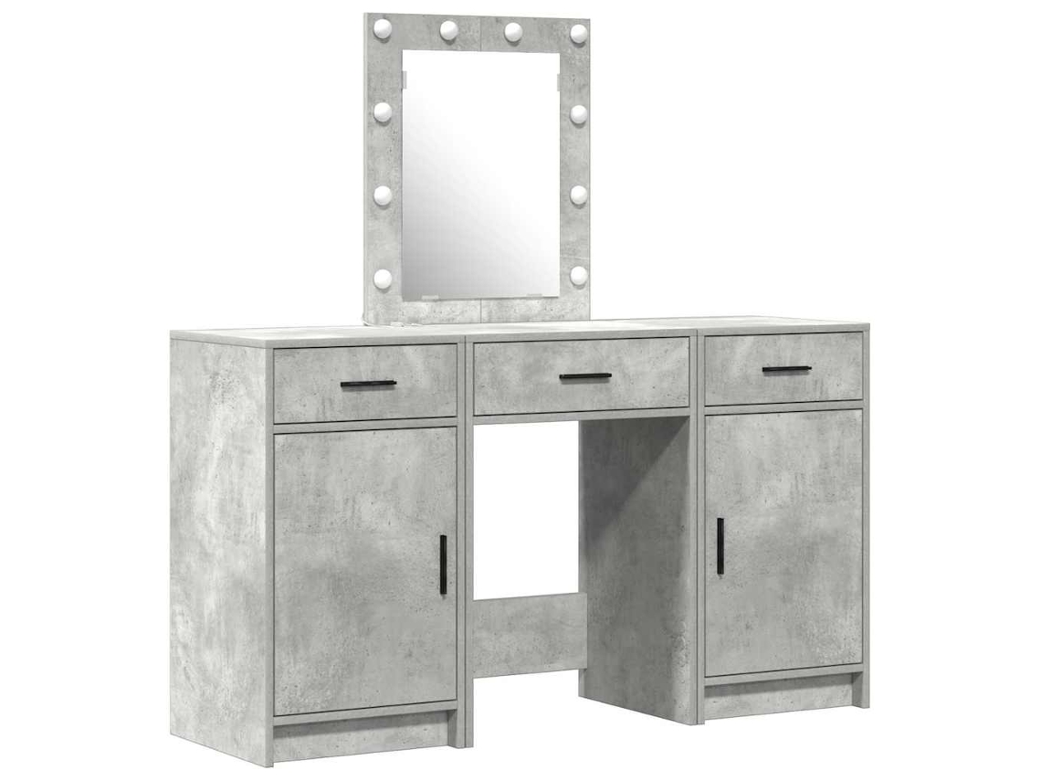 Mesa Tocador | Mesa De Vestidor Gris 50 X 41 X 135 Cm Madera De Ingeniería