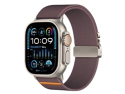 Bracelete Para Apple Watch 42/41/40/38mm - Nylon Elástico Com Fecho De Paraquedas Ajustável Roxo Fumê