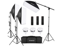 Kit de iluminación para estudio fotográfico, temperatura bicolor de 2800 K a 5700 K, brillo ajustable 1100 OEM