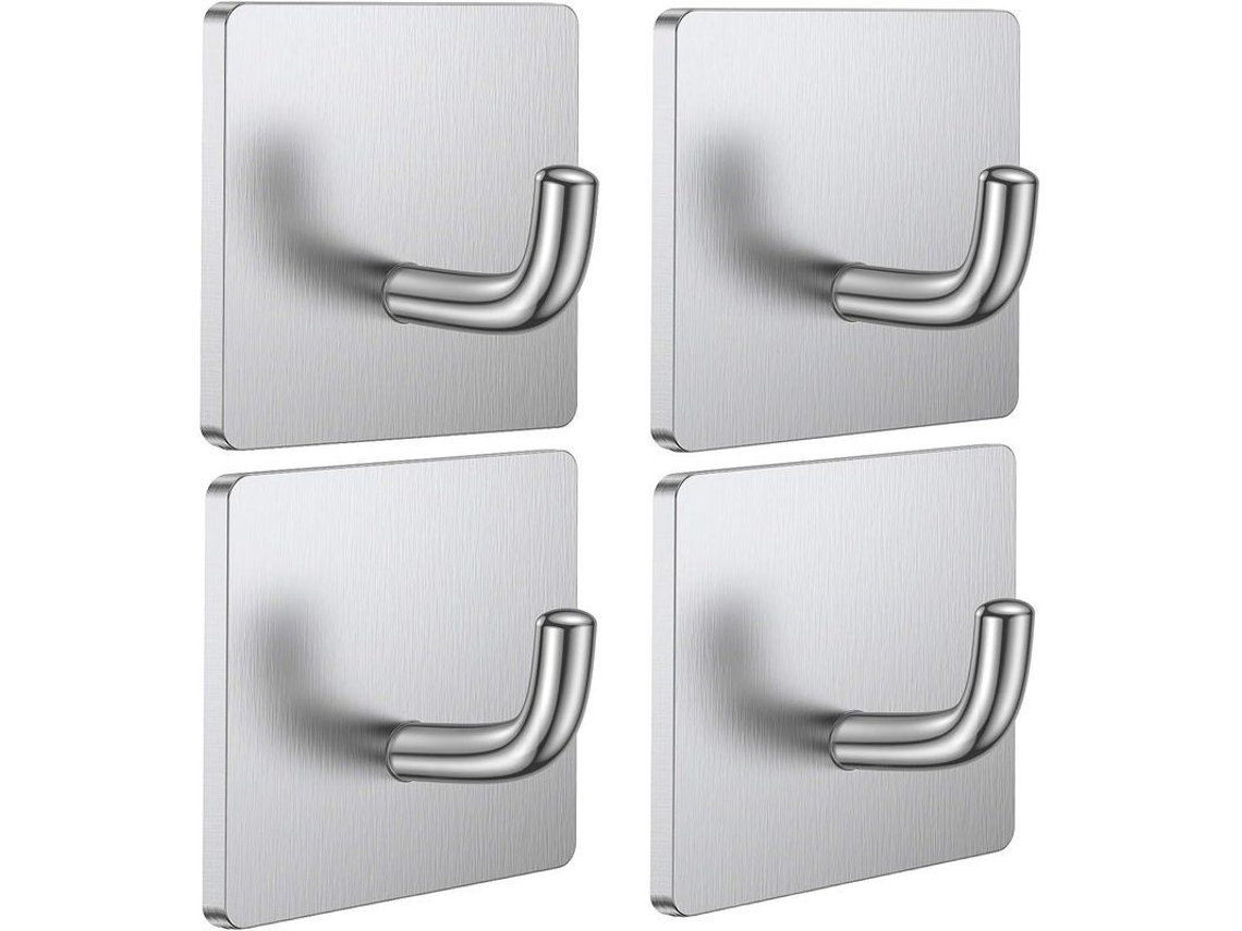 2026-ganchos De Pared Resistentes De Acero Inoxidable Impermeables Para Baño Cocina 10 Piezas Sin Taladrar