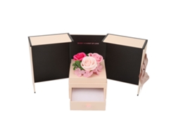 Caja de regalo con flores preservadas para mujeres, madres y novias, con joyas.