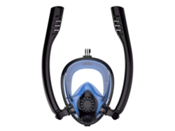 Óculos De Natação Panorâmicos 180° Com Tubo Duplo Impermeáveis ​​e Antiembaçantes Tamanhos X/xl Pretos Para Mergulho E Snorkel