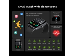 Relógio Inteligente 1,8 Polegadas Ip68 Smartwatch Monitor Cardíaco Bt5.3 Para Android Ios