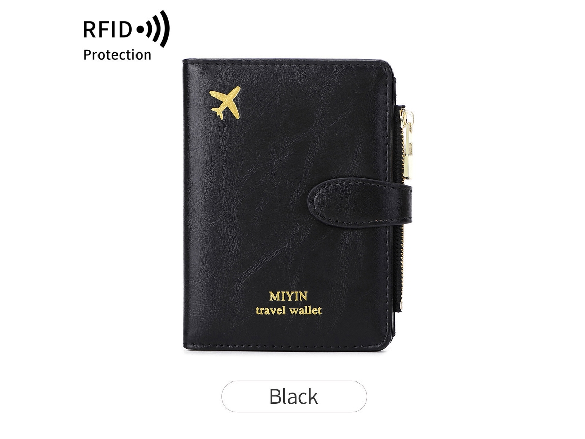 Funda para pasaporte RFID con tarjetero, unisex, diseño acolchado, rosa suave, Hexinyigjly