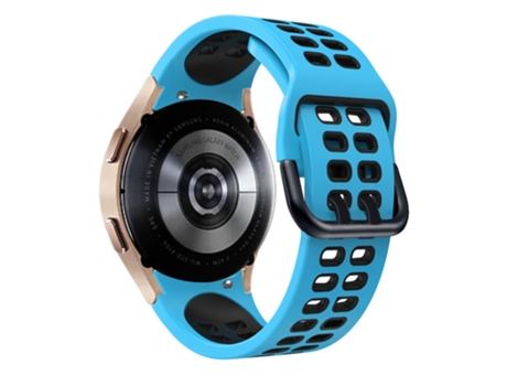 Correa de Silicona bicolor con hebilla de doble orificio para Samsung Galaxy Watch 5 40mm/44mm/5 Pro 45mm - cielo azul/negro