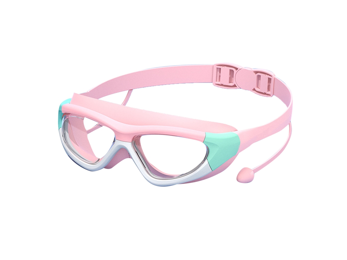 Gafas de natación antivaho para niños, rosa y rojo.