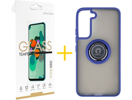 Carcasa + Protector de Pantalla para Samsung Galaxy S22 Plus 5G SKYHE Azul