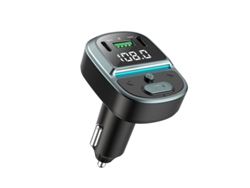 Transmisor de FM YIZHOOD GZ07 Bluetooth 5.4 Inalámbrico Bluetooth MP3 Reproductor de MP3 Llamada manos libres Dual USB PD Cargador rápido Rueda de rodillos negro