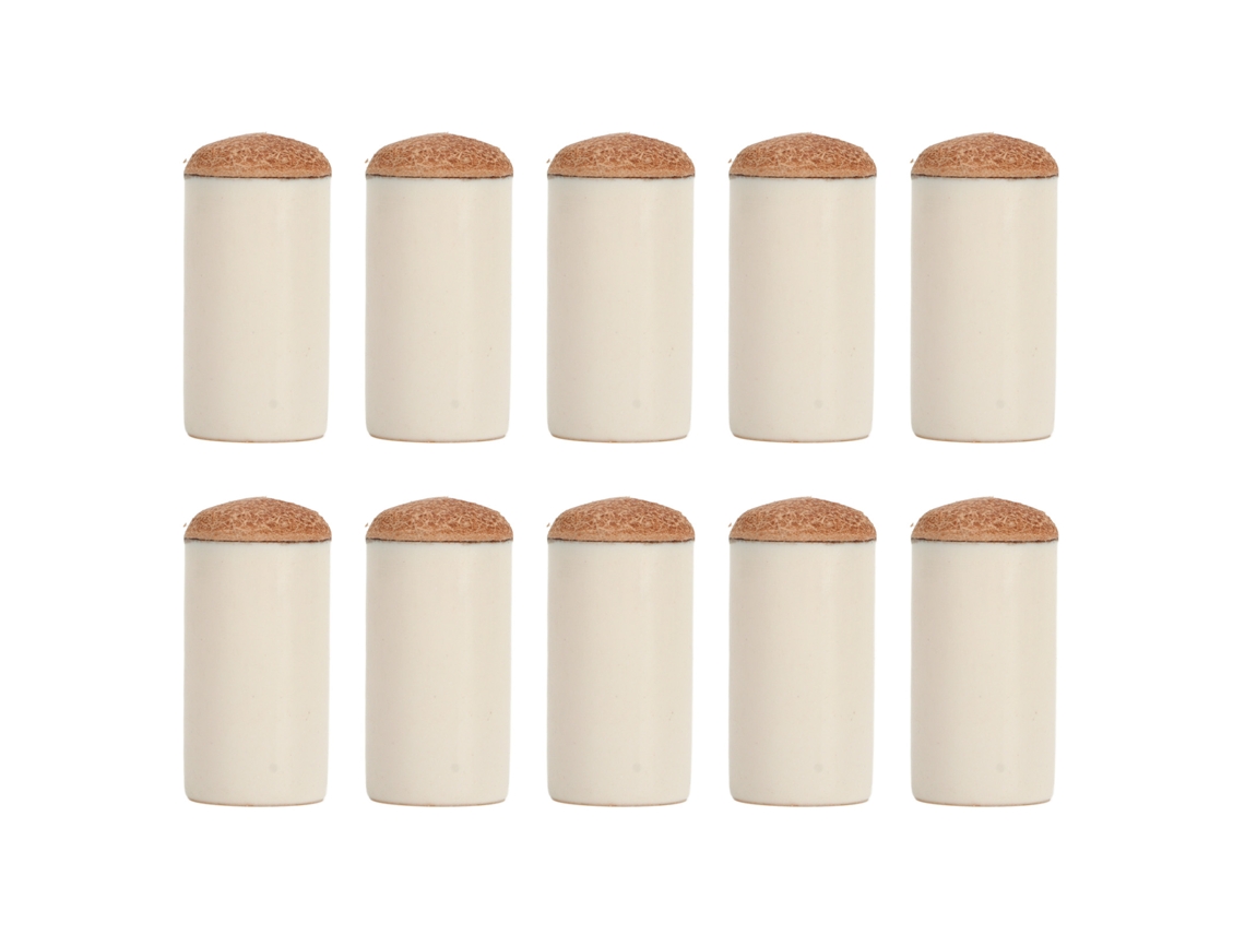 2026rebe-10 Fundas para puntas de tacos de billar, color marrón, protección resistente, compactas y ligeras para aficionados al billar, 13 mm/0,51 pulgadas.