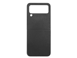 Capa De Couro Para Galaxy Z Flip 4 Tela Dobrável Resistente A Arranhões Protetora Anti Poeira Com Amortecimento Preta