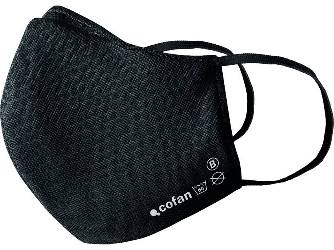 Mascarilla de Protección COFAN Textil Negra Reutilizable Adulto