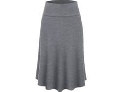 2026-falda Midi Flare De Tela Ligera Y Transpirable Con Cintura Elástica Para Mujer Tallas S-3xl