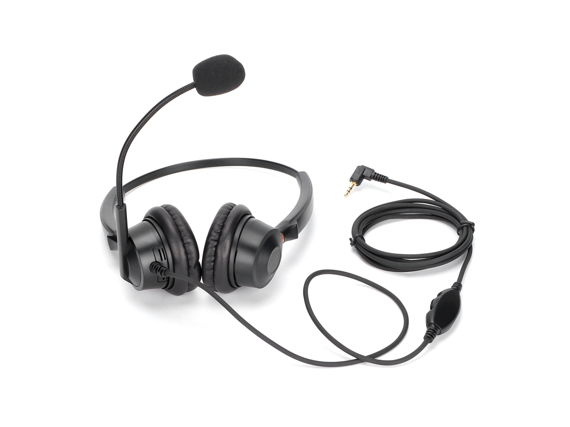 Auriculares Profesionales De 2,5 Mm Con Micrófono Con Cancelación De Ruido Y Control De Volumen Manos Libres.
