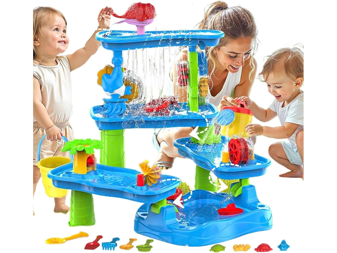 Mesa de agua infantil Slowmoose con 6 niveles giratorios