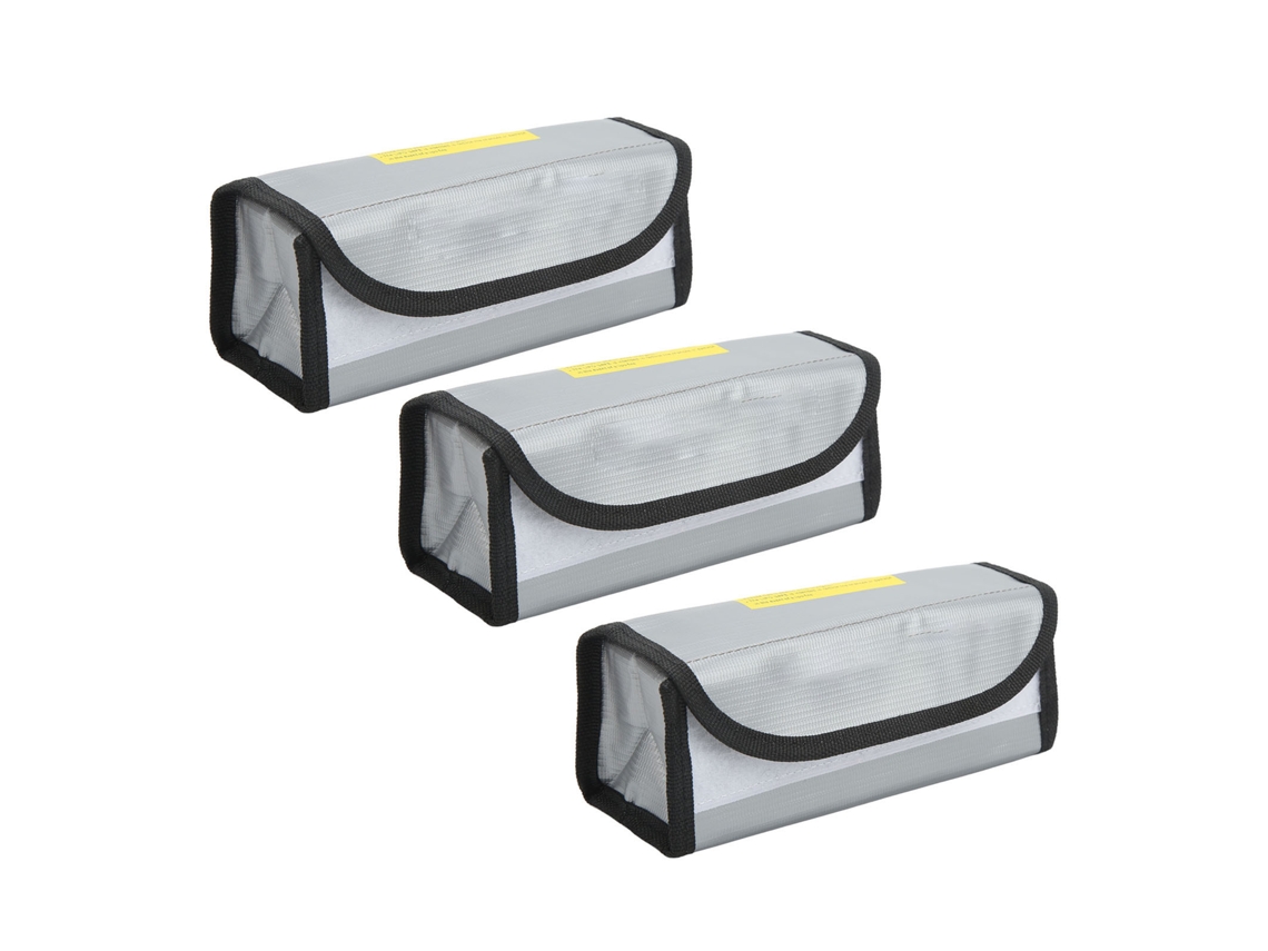 Bolsa De Seguridad De 3 Piezas Para Baterías Lipo, Ignífuga Y A Prueba De Explosiones, Práctica Para Almacenamiento Y Carga.