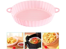 Forro De Silicone Reutilizável Para Fritadeira A Ar, Antiaderente E Resistente Ao Calor, Feito De Material Próprio Para Alimentos, Adequado Para Assar, Fritar E Cozinhar.