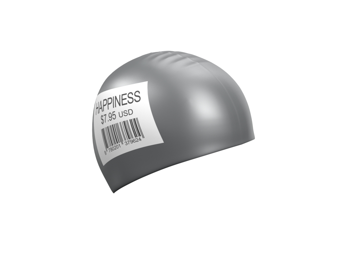 Gorra de Ducha MAD WAVE Happiness Unisex (Talla Única - Plateado)