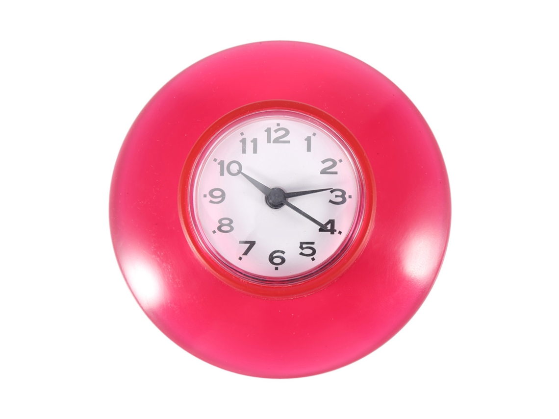 2026 Store-reloj De Pared De Cuarzo Impermeable Con Succión Para Baño Cocina Decoración Rojo