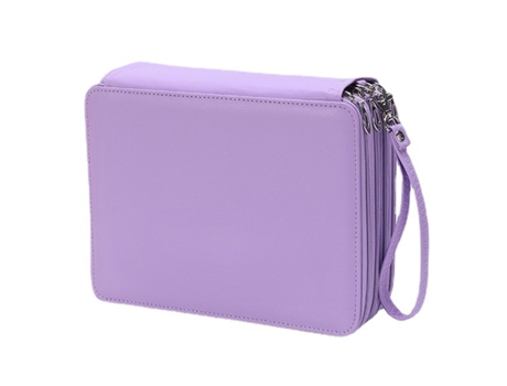 Estuche Para Lápices Para Colorear, 184 Ranuras, Resistente Al Agua, Con Cremallera, Bolsa Portátil Para Lápices, Color Morado ZMDECQNA