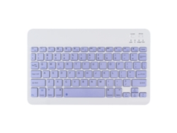Teclado inalámbrico Bluetooth Yuysan de 10 pulgadas, morado claro (inglés/portugués)