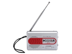 Rádio Portátil Am Fm Bateria Alto-falante Fones Ouvido