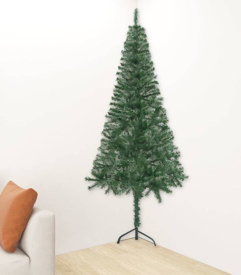 Árbol Navidad Artificial de esquina led y verde 120 cm vidaxl con luces 45x23x12