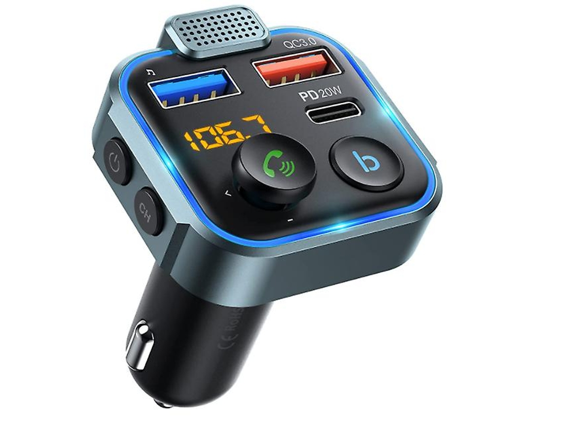 Transmisor Fm Bluetooth YIZHOOD Negro