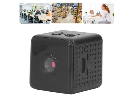 HURRISE Mini Cámara de Seguridad Wifi con Cable Pequeña HD 1080P para Uso Interior y Exterior en Apartamentos Residenciales
