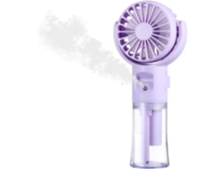 (púrpura) Ventilador De Mano Con Función De Pulverización De Agua, Carga Usb, 4 Velocidades De Viento, Se Puede Colgar En El Cuello