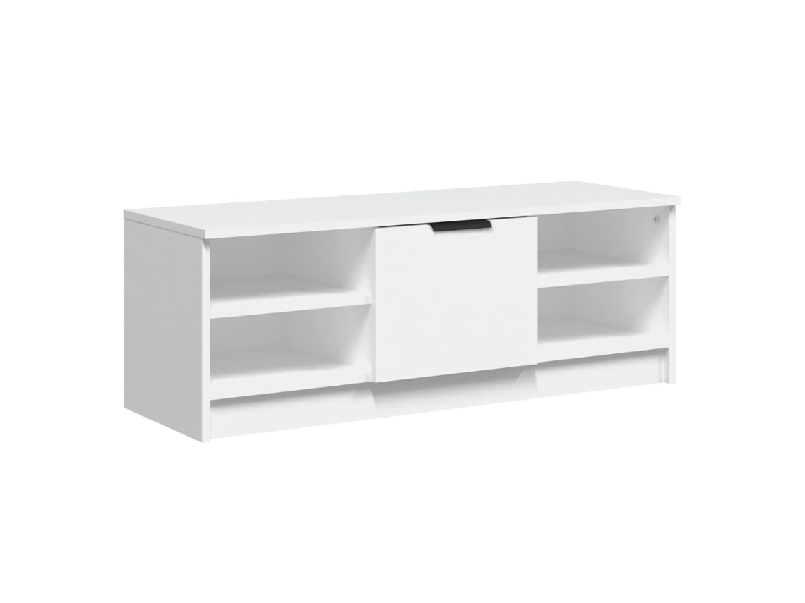 Mueble de TV MAISON EXCLUSIVE en madera procesada blanca (102 x 35,5 x 36,5 cm)
