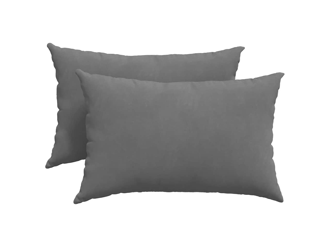 Cojines para sofá (2 unidades) - Cojín gris oscuro para sofá, 60 x 40 cm, tela HARLANV1