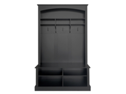 Guardarropa con perchero y banco zapatero 120x40x190 cm negro Mobrio