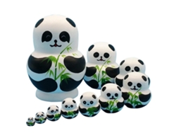 Bonecas Russas Que Se Encaixam De Tigre 10 Camadas Brinquedo De Madeira Padrão Animal