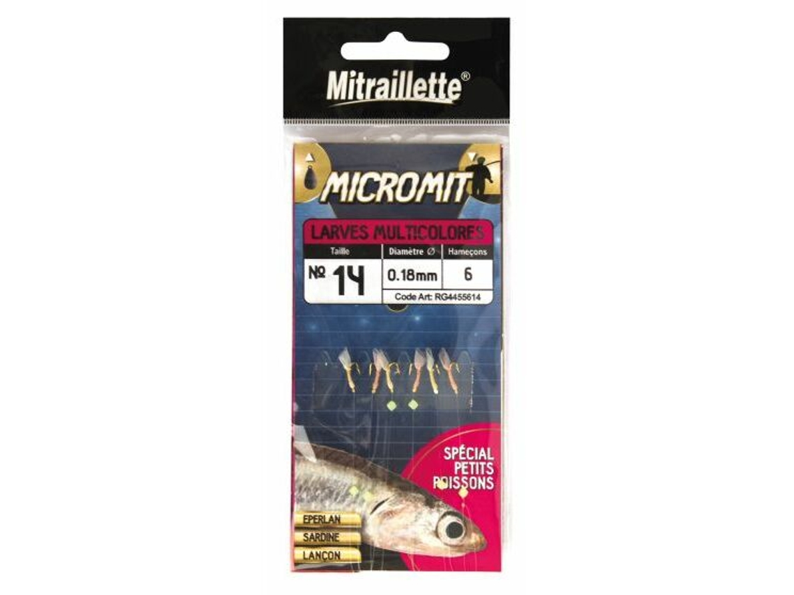 Paquete de 6 señuelos para larvas Ragot micromit