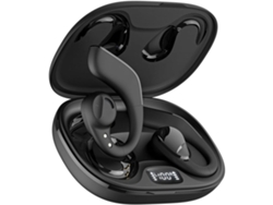 Auriculares Abiertos Bluetooth 5.3 con Controladores Dinámicos Duales de 16,2 mm Ipx5 Resistentes al Agua Compatible con Iphone Android Tv Negro YEMAESRE