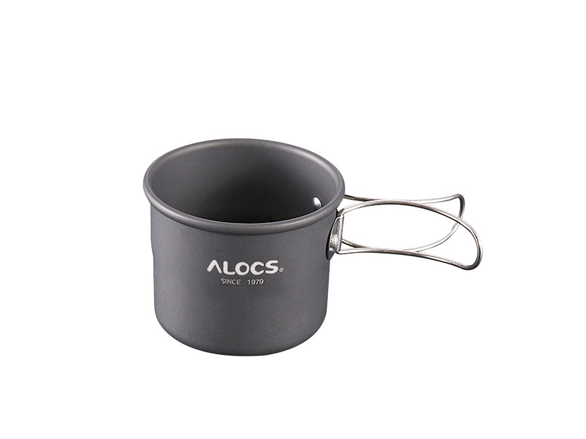 Copo De Água Portátil De Alumínio Para Camping Ao Ar Livre Com Alça Plegável Café Mug