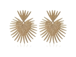 Pendientes De Oro Con Diseño Geométrico Colgante De Estrella Y Flores, Ligeros Y Duraderos.