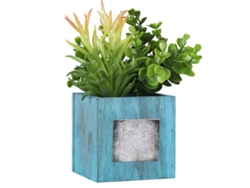 Suculentas artificiales en elegantes macetas de cerámica, plantas artificiales decorativas