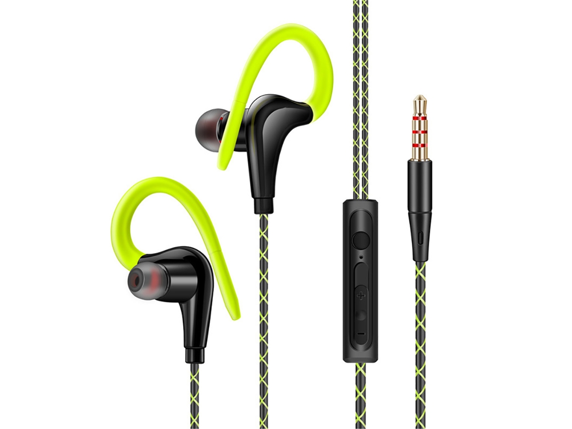 Auriculares Deportivos Intrauditivos De 3,5 Mm Con Micrófono Y Gancho Anticaída S760