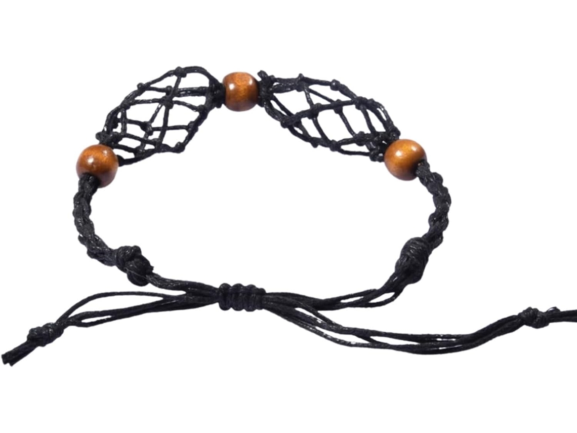 Soporte para pulsera, colgante de cuerda, cordón, piedra hueca, colgante de jaula, collar de joyería de piedra Slowmoose