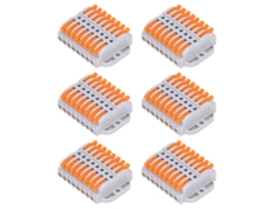 2026-as-6 Piezas Conectores De Cable Rápidos Compactos Abs Cobre Electrolítico Para Construcción