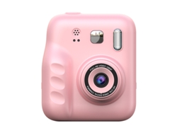 Cámara Polaroid a color: toma fotos, graba videos e imprime imágenes. Juguete infantil rosa.