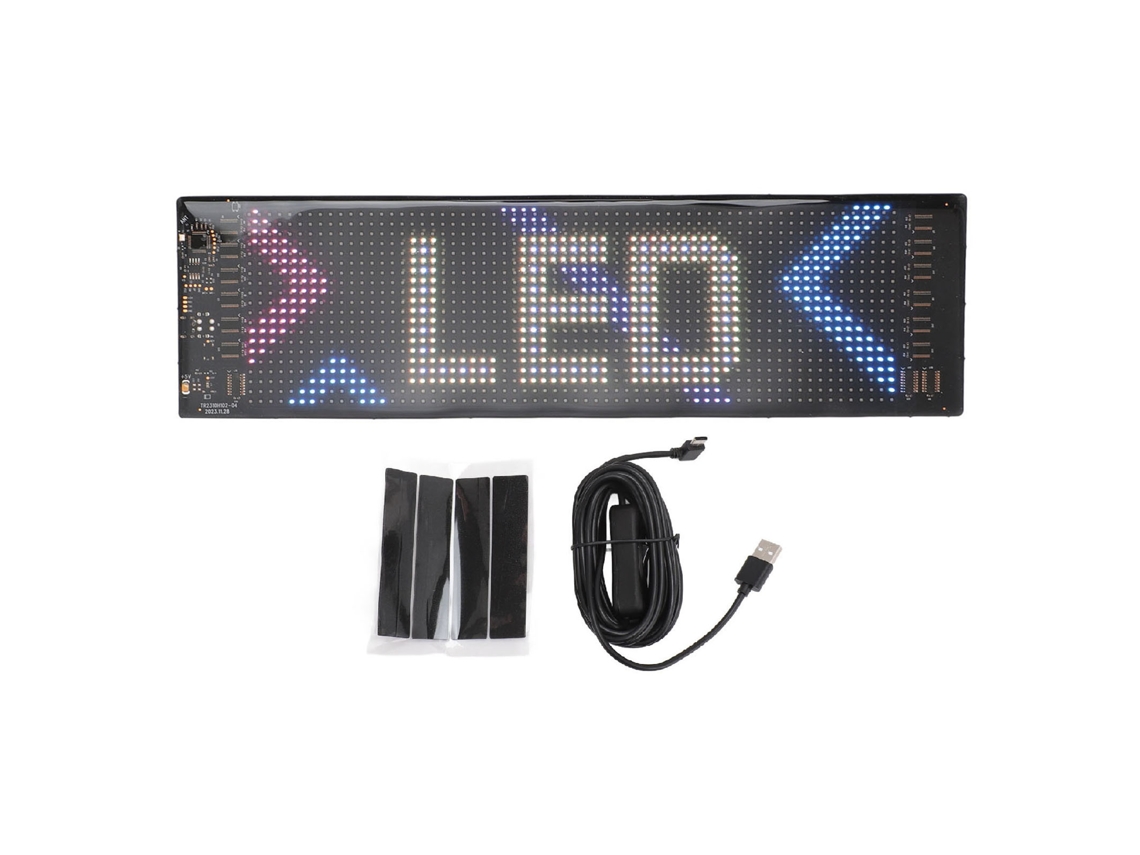 Panel Led Matricial Flexible, Programable, Enrollable E Impermeable Para Automóviles, 13,7 X 4,0 Pulgadas.