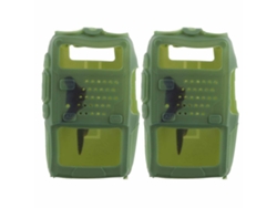 2 Fundas De Silicona Para Mini Walkie-talkie Baofeng Uv5r, Color Verde Protector.