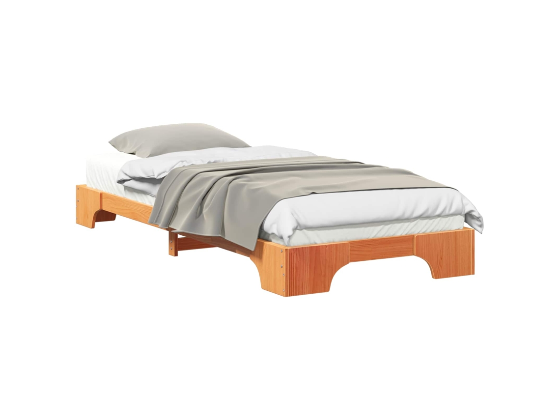 Maison Exclusive - Estructura De Cama Marrón 80 X 210 Cm Madera De Pino Macizo