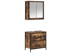 Maison Exclusive - Set De Muebles Baño 2 Pzas Madera Contrachapada Roble Ahumado