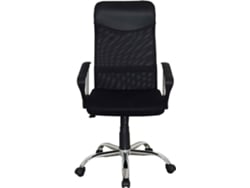 Silla de Oficina Ejecutiva MITSAI Roma II Negra (Brazos Fijos - Malla)